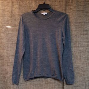Charter Club Gray Wool Blend Long Sleeve Tee Sweater